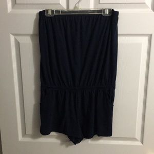 Navy Romper with Pockets